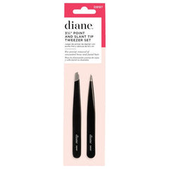 Diane 3 3/4" Point And Slant Tweezer Set