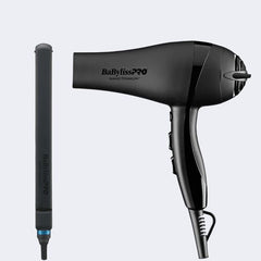 BabylissPro Nano Titanium 5548 Dryer & 1" Ultra Thin Flat Iron - Matte Black (BNTPPMB415)