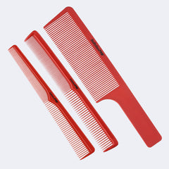 Babyliss Barberology Barber Comb Set 3pk Red