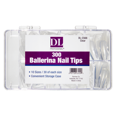 DL Pro 300pc Nail Tip Kit - Ballerina Clear (DL-C568)