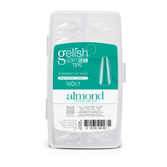 Gelish Soft Gel Tips Almond Natural Medium 160ct