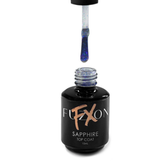 Fuzion FX Winter Flakes Shiny Top Coat - Sapphire 15ml