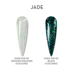 Fuzion FX Winter Flakes Shiny Top Coat - Jade 15ml