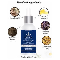 Hempz Restoring Night Serum Lavender & Chamomile 1oz