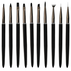 DL Pro 10pc Deluxe Nail Art Brush Set (DL-C486)