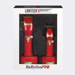 Babyliss Pro LimitedFX Boost+ Clipper Trimmer Set - Red FXHOLPKCTB-R